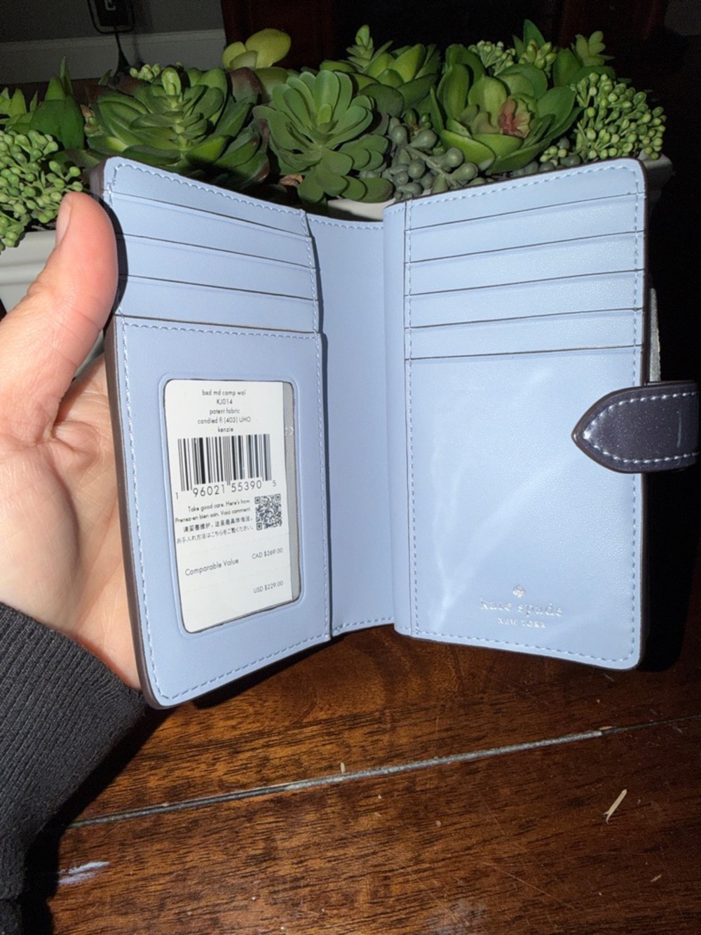 NWT Kate Spade Metallic Lavender Wallet - Picture 3 of 9